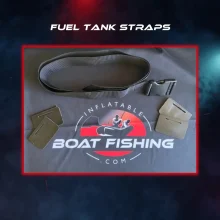 Fuel tank straps to secure fuel tanks when onboard an inflatable boat